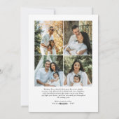 Bow Merryモダン Christmas写真 シーズンカード (裏面)