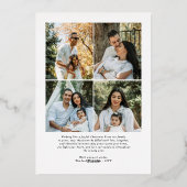 Bow Merryモダン Christmas写真 箔シーズンカード (裏面)