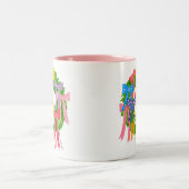 Bow Merry And Bright Christmas  ツートーンマグカップ (中央)