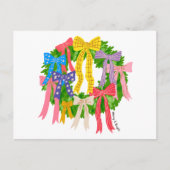 Bow Merry And Bright Christmas  ポストカード (正面)