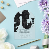 Bow Modern Graduation アクリル招待状 (インサイチュ (ウェディング))