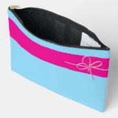 Bow on Pink Large アクセサリーポーチ (見開き)