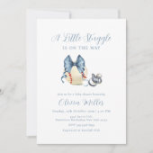 Bow Pacifier Baseball Sport Baby Shower 招待状 (正面)