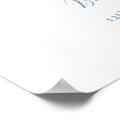 Bow Pacifier Baseball Sport Baby Shower Welcome ポスター (角)