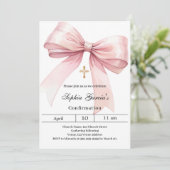 Bow pink girl Confirmation 招待状 (スタンド正面)