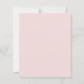 Bow pink ivory pearls girl Baby Shower invitation (裏面)