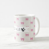 Bow pink Mug コーヒーマグカップ (正面右)