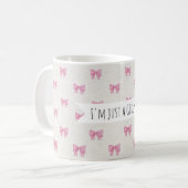 Bow pink Mug コーヒーマグカップ (正面左)