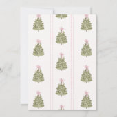 Bow Pink Tree Baby It's Cold Baby Shower 招待状 (裏面)