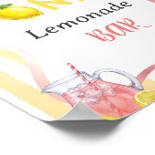 Bow Pink Yellow Lemon Freshly One First Birthday ポスター (角)