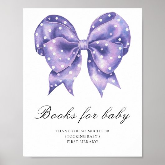 bow polka dot books for baby ポスター (正面)