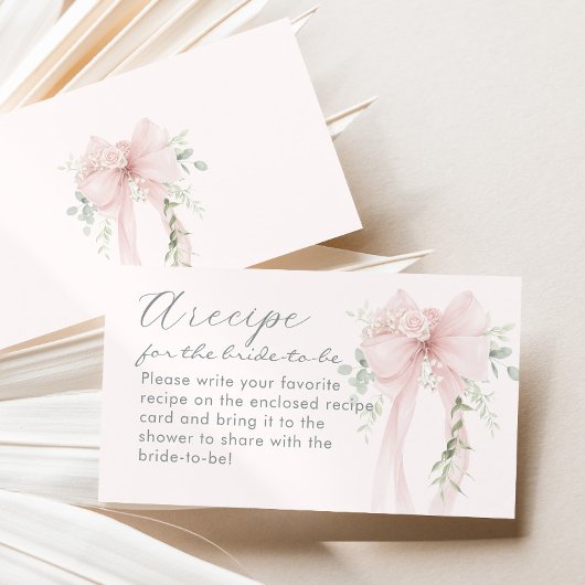 Bow Recipe for the bride Coquette Aesthetic エンクロージャーカード