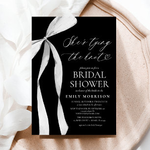 Bow Ribbon結び目ブライダルシャワー 招待状