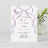 Bow ribbon bridal shower 招待状 (スタンド正面)