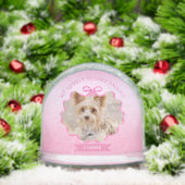 Bow Ribbon Glittering Pet Memory Photo Pink (クリスマス)