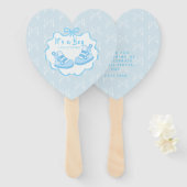 Bow Ribbon Its a Boy ハンドファン (正面&裏面)