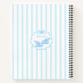 Bow Ribbon Its a Boy Baby Daily Record ノートブック (裏面)