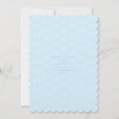 Bow Ribbon Its a Boy Baby Shoe 招待状 (裏面)