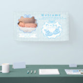 Bow Ribbon Its a Boy Welcome 横断幕 (トレードショー)