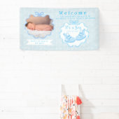 Bow Ribbon Its a Boy Welcome 横断幕 (インサイチュ)