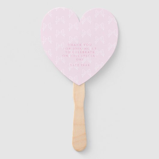 Bow Ribbon Its a Girl ハンドファン (裏面)