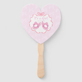Bow Ribbon Its a Girl ハンドファン