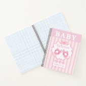 Bow Ribbon Its a Girl Baby Daily Record ノートブック (内部)