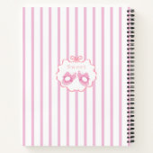 Bow Ribbon Its a Girl Baby Daily Record ノートブック (裏面)