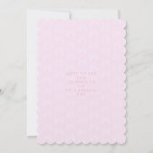 Bow Ribbon Its a Girl Baby Shoe 招待状 (裏面)