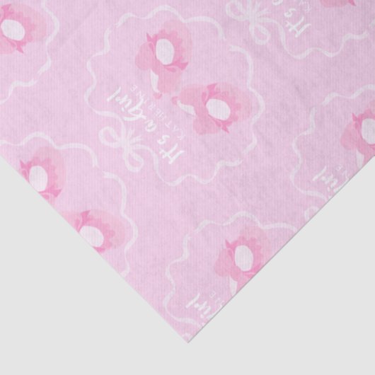 Bow Ribbon Its a Girl Pink 薄葉紙 (詳細)