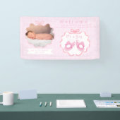 Bow Ribbon Its a Girl Welcome 横断幕 (トレードショー)