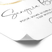 Bow & Ring Bridal shower sangria bar ポスター (角)