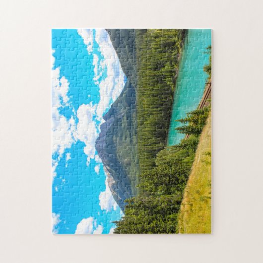 Bow River Banff Albertaカナダ。 ジグソーパズル (縦)