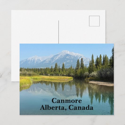 Bow River in Canmore Canada ポストカード (正面/裏面)