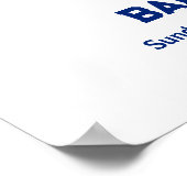 Bow Rookie Football Sport Boy Baby Shower Welcome ポスター (角)