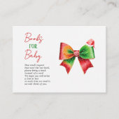 Bow Santa hat Christmas Baby shower Books for baby エンクロージャーカード (正面)