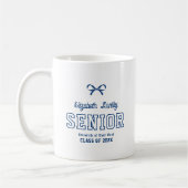 Bow Senior Custom Year Script Graduate College コーヒーマグカップ (左)
