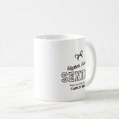 Bow Senior Custom Year Script Graduate College コーヒーマグカップ (正面右)