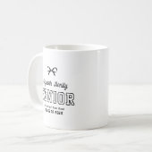 Bow Senior Custom Year Script Graduate College コーヒーマグカップ (正面左)