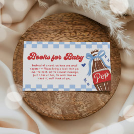 Bow She's Ready to Pop Baby Shower Books for Baby エンクロージャーカード