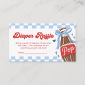 Bow She's Ready to Pop Baby Shower Diaper Raffle エンクロージャーカード (正面)