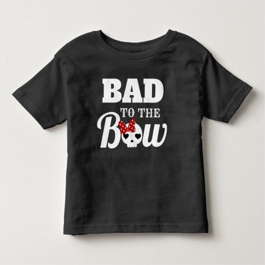 Bow Shirtに悪い トドラーTシャツ (正面)