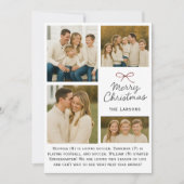 Bow Simple Family Christmas Card シーズンカード (正面)