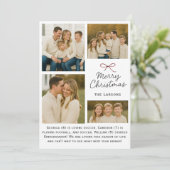 Bow Simple Family Christmas Card シーズンカード (スタンド正面)