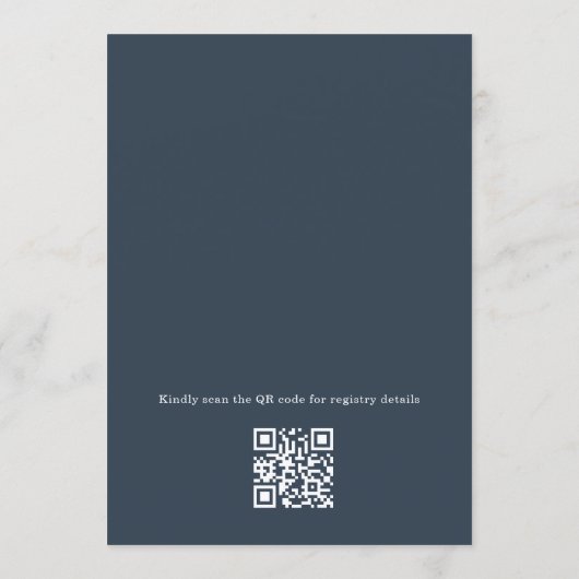 Bow Something Blue Before I Do QR Code Bridal 招待状 (裏面)