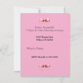  Bow Spa Slumber Birthday Party Invitation 招待状 (裏面)