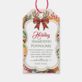 Bow Stovetop Christmas  Simmering Potpourri  Gif ギフトタグ (正面)