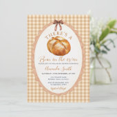 Bow There's a Bun in the Oven Bakery Baby Shower 招待状 (スタンド正面)