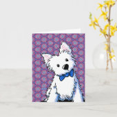 Bow Tie Westie  カード (黄色い花)