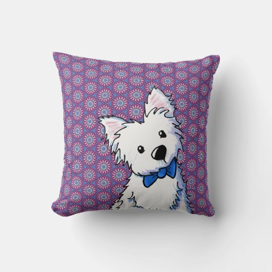 Bow Tie Westie  クッション (正面)